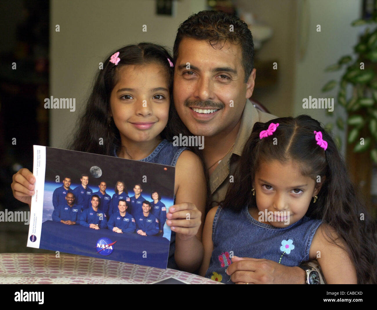 Astronaut Jose Hernandez 41 With Two Of His Children Karina 8 And CABCXD 