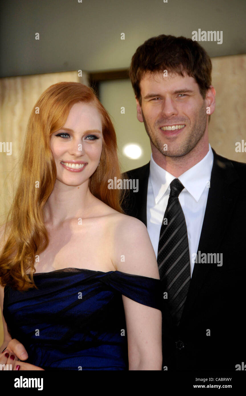 Jun. 08, 2010 - Hollywood, California, U.S. - Deborah Ann Woll and E.J. Scott during the premiere of the HBO series TRUE BLOOD, held at the Hollywood Cinerama Dome, on June 8, 2010, in Los Angeles.. K65150MGE(Credit Image: Â© Michael Germana/Globe Photos/ZUMApress.com) Stock Photo