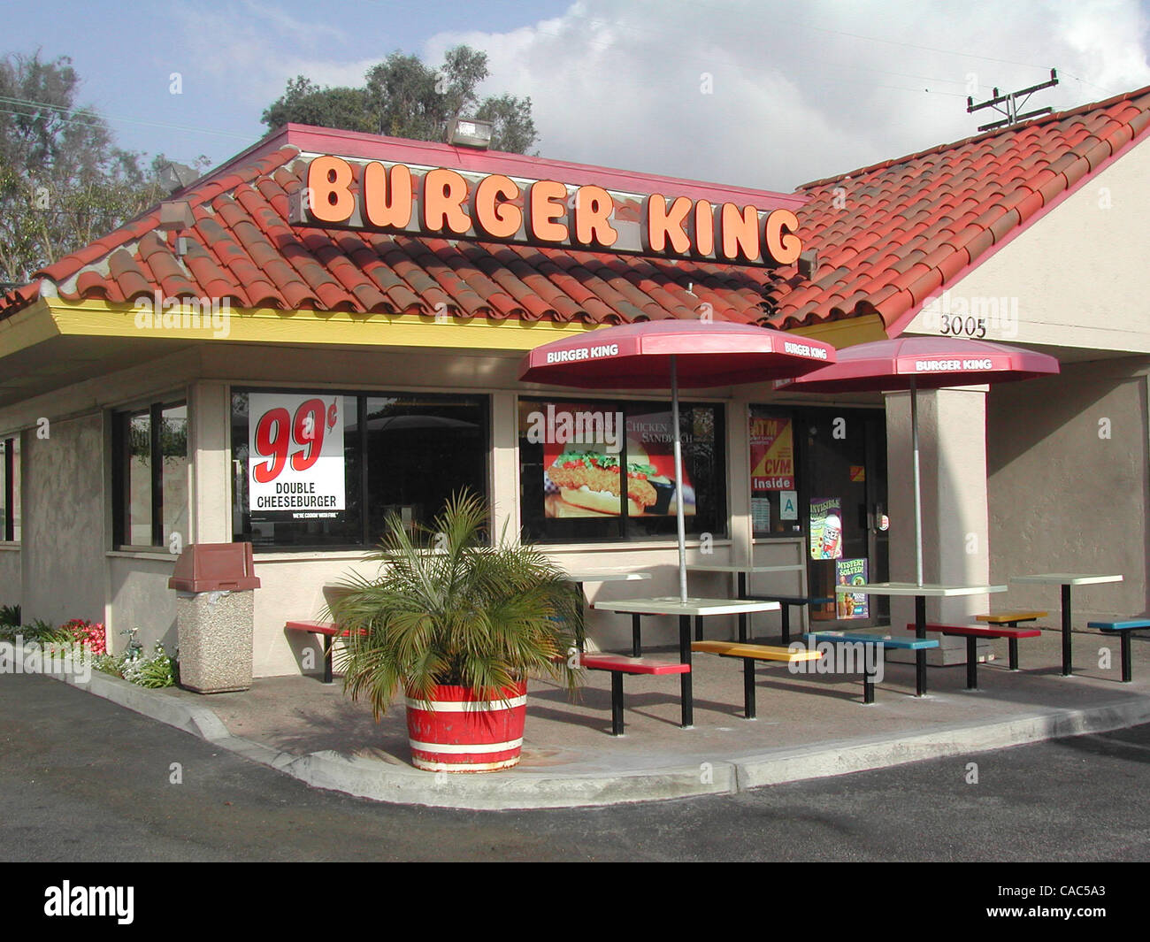 Sep 02, 2010 - Los Angeles, CA, USA - Burger King is being sold to private equity firm 3G Capital in a deal valued at $3.26bn (£2.1bn), it has been announced. The fast food chain, with 12,100 outlets worldwide, had been the subject of takeover rumours for days. Burger King floated on Wall Street in  Stock Photo
