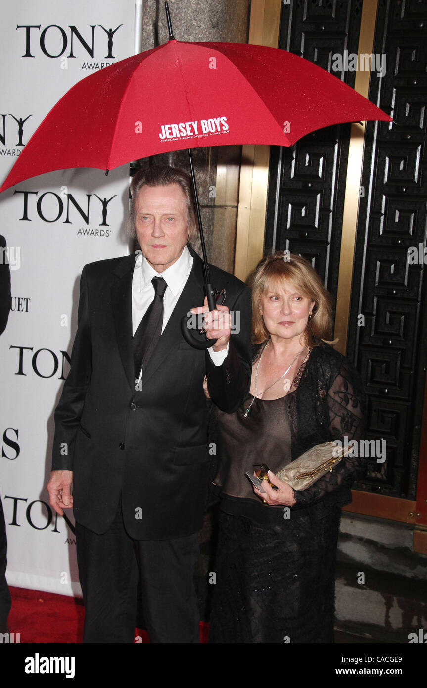 June 13, 2010 - New York, New York, U.S. - Actor CHRISTOPHER WALKEN and his WIFE attend the 64th Annual Tony Awards held at Radio City Music Hall. (Credit Image: © Nancy Kaszerman/ZUMApress.com) Stock Photo