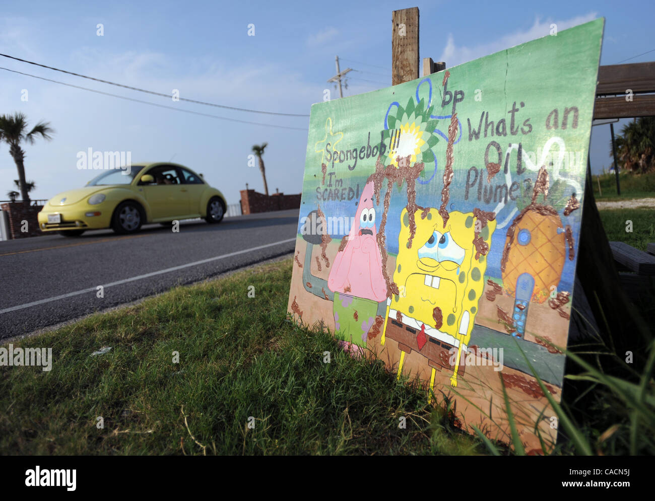 June 21, 2010 Larose, LOUISIANA, U.S. A resident uses characters