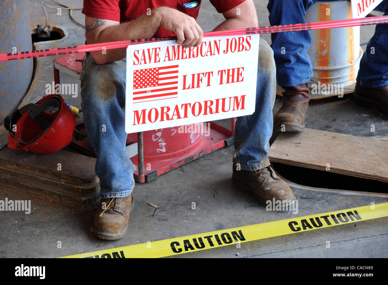 June 24, 2010 Houma, LOUISIANA, U.S. Impacted workers with Gulf