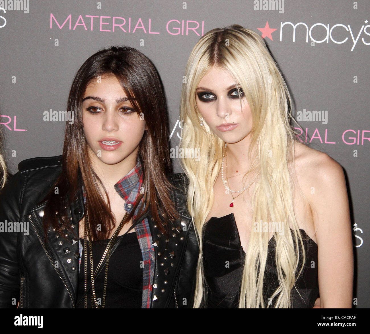 Sept. 22, 2010 - New York, New York, U.S. - LOURDES LEON and actress TAYLOR MOMSEN attend the launch of her new fashion collection 'Material Girl' held at  Macy's Herald Square. (Credit Image: © Nancy Kaszerman/ZUMApress.com) Stock Photo
