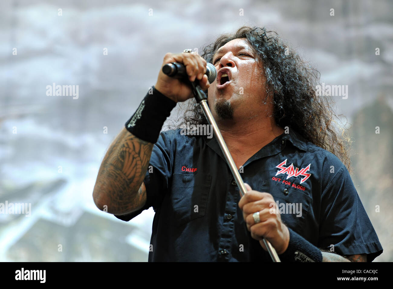 Aug 18, 2010 Cleveland, Ohio, U.S. Singer BILLY CHUCK of Testament