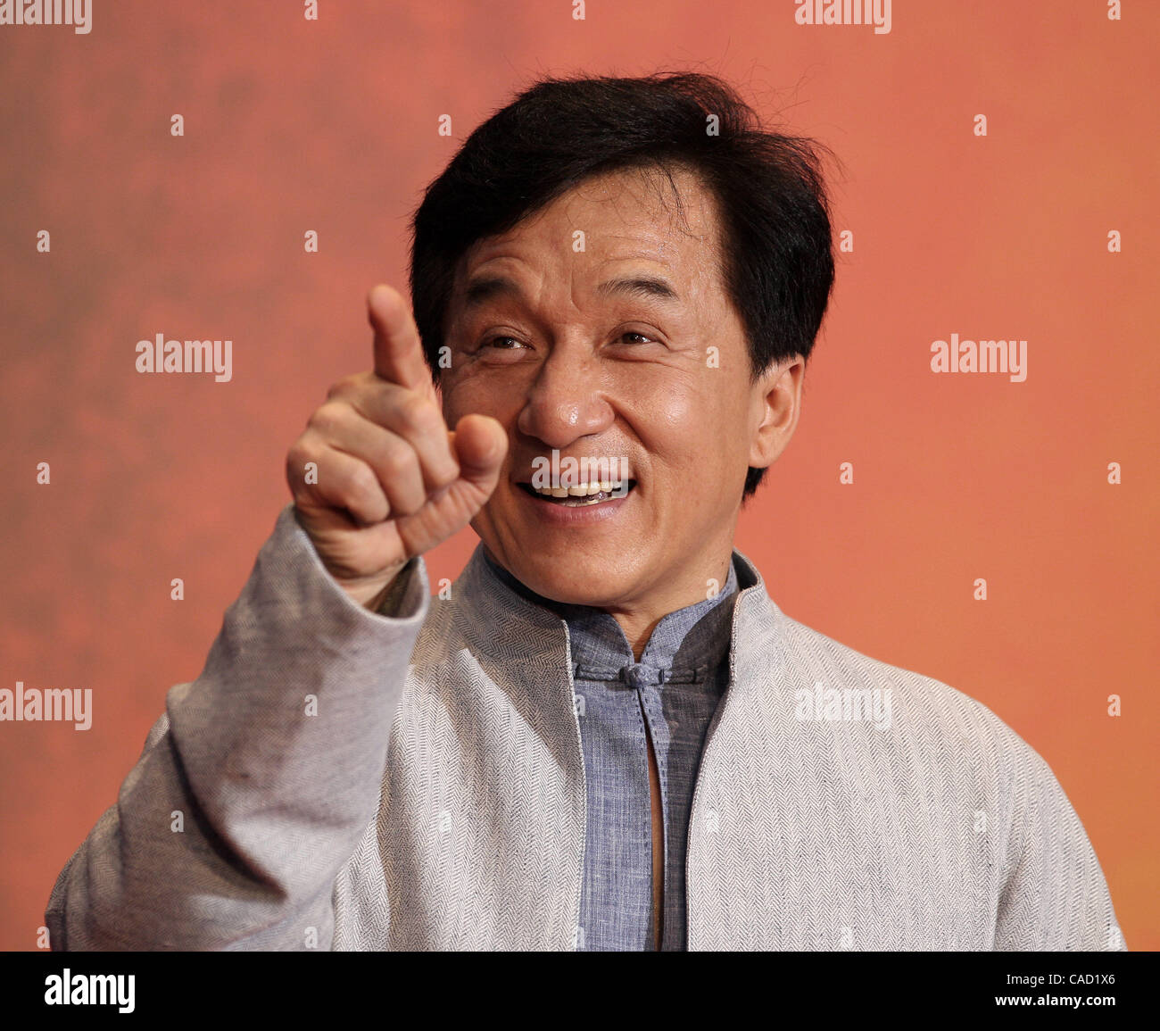 Aug 5, 2010 - Tokyo, Japan - Chinese actor Jackie Chan attends the Japanese premiere of 'The Karate Kid' on the red carpet at The Roppongi Hills on August 5, 2010 in Tokyo, Japan.(Credit Image: © Koichi Kamoshida/Jana/ZUMApress.com ) Stock Photo