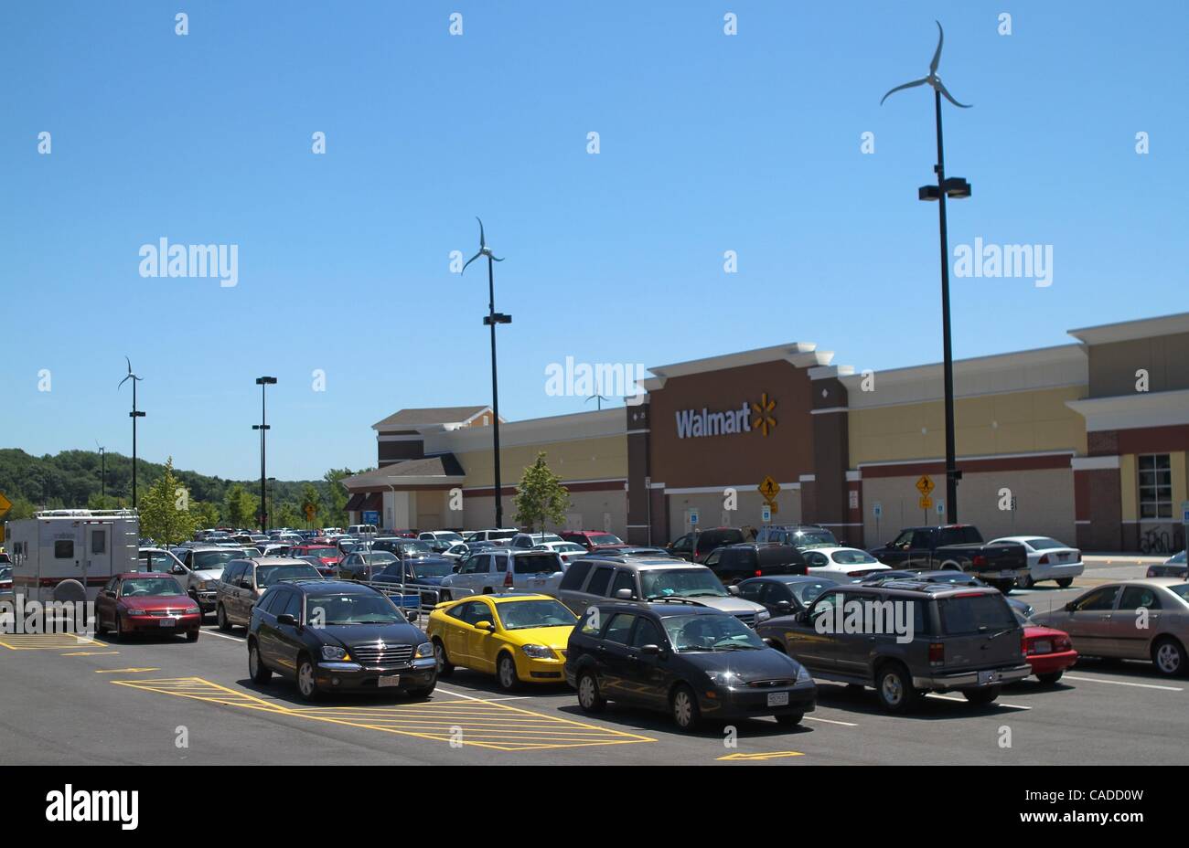 Jun 19, 2010 - Worcester, Massachusetts, U.S. - Walmart has installed wind  turbines in the parking lot area of their new store. (Credit Image: Â©  Nicolaus Czarnecki/NIcolaus Czarnecki/Zuma Press Stock Photo - Alamy