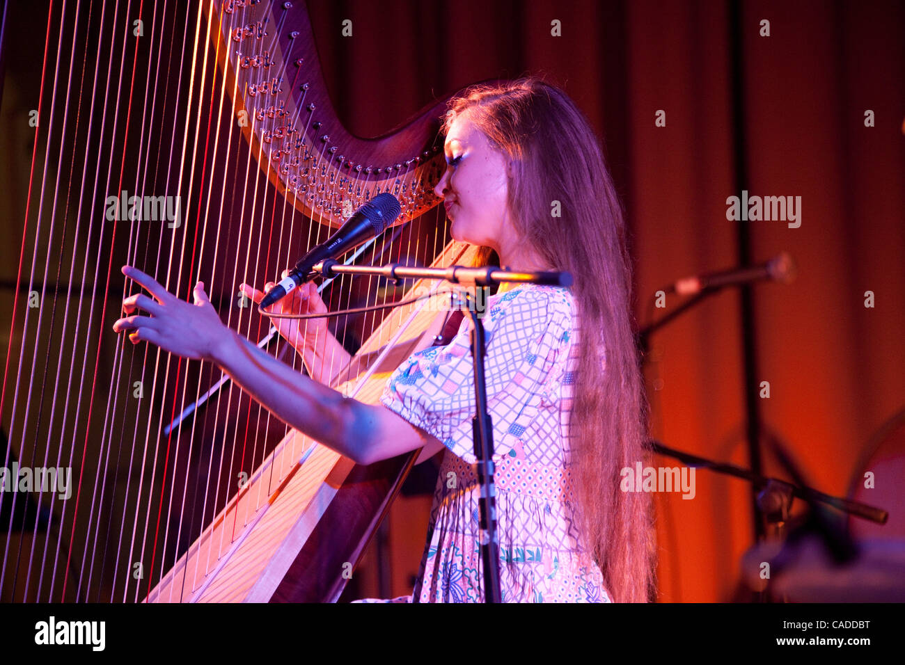 Jul 29, 2010 - San Diego, California, U.S. - Harpist, pianist, and singer-songwriter JOANNA NEWSOM performs with her band at The San Diego Women's Club. (Credit Image: © Max Dolberg/ZUMApress.com) Stock Photo