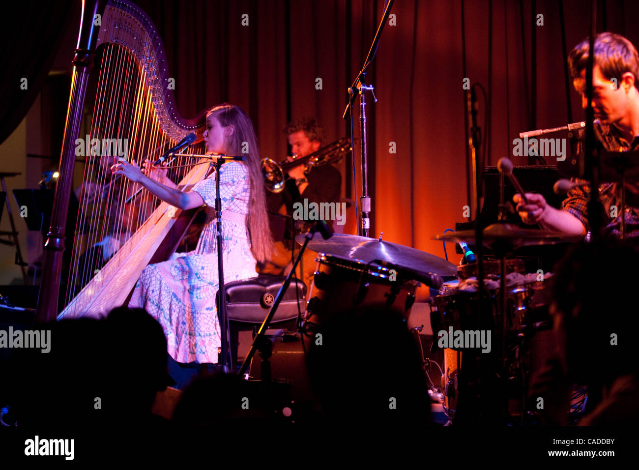 Jul 29, 2010 - San Diego, California, U.S. - Harpist, pianist, and singer-songwriter JOANNA NEWSOM performs with her band at The San Diego Women's Club. (Credit Image: © Max Dolberg/ZUMApress.com) Stock Photo