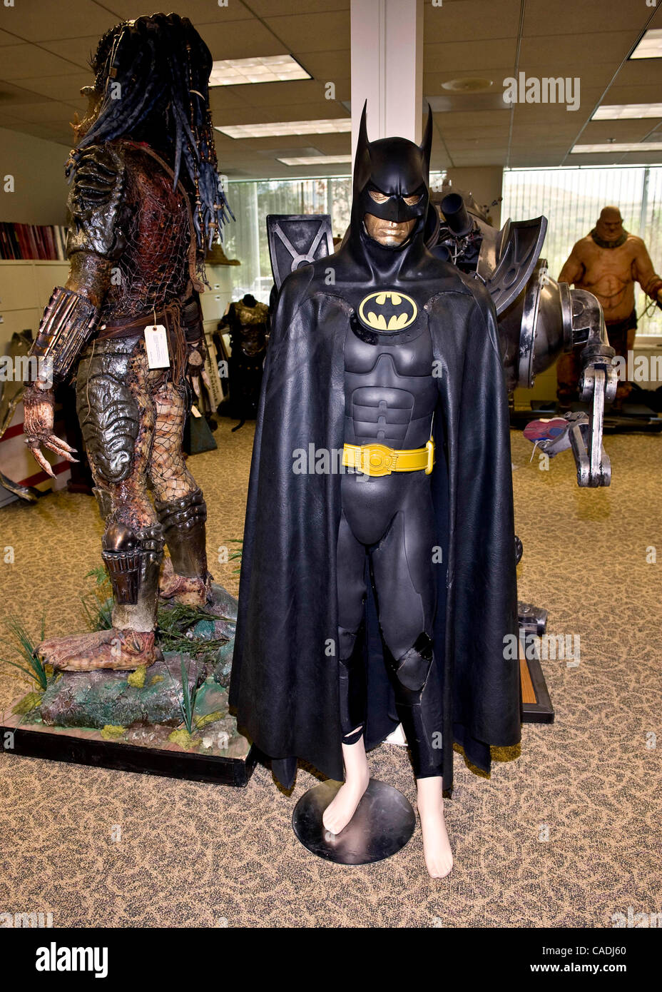 June 8, 2010 - Calabasas, California, USA - Michael Keaton's Batman costume  from 'Batman Returns,' one of more than 1,500 of Hollywood's iconic  collectibles to be offered for sale at Profiles in