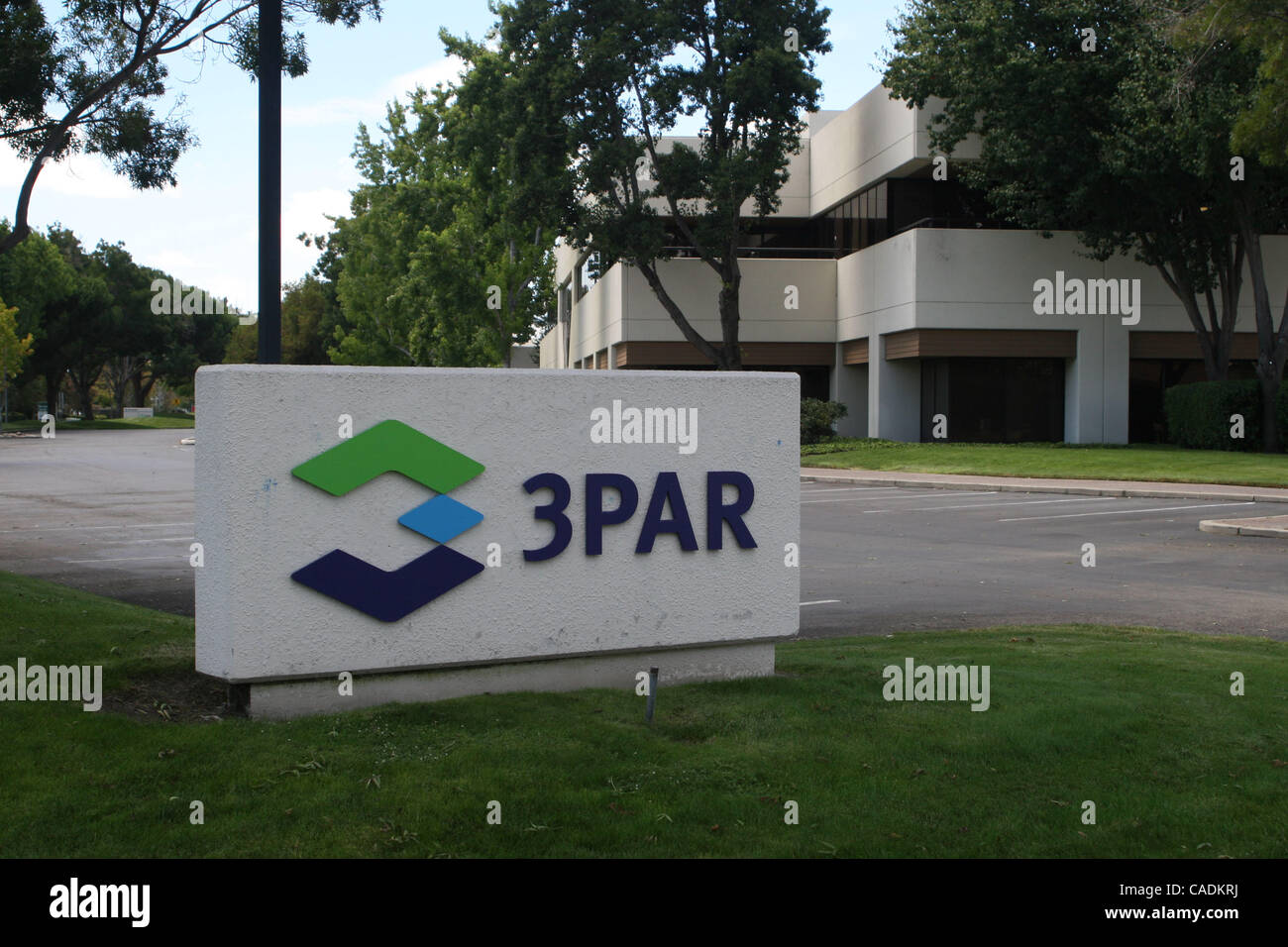 Aug 28, 2010 - Fremont, California, USA - Worldwide headquarters of 3Par Inc. located in Silicon Valley at 4209 Technology Drive, Fremont , California.  Hewlett-Packard, or HP, and Dell are in a high-stakes bidding war to acquire the  little- known technology company 3Par.  3Par is the leading globa Stock Photo