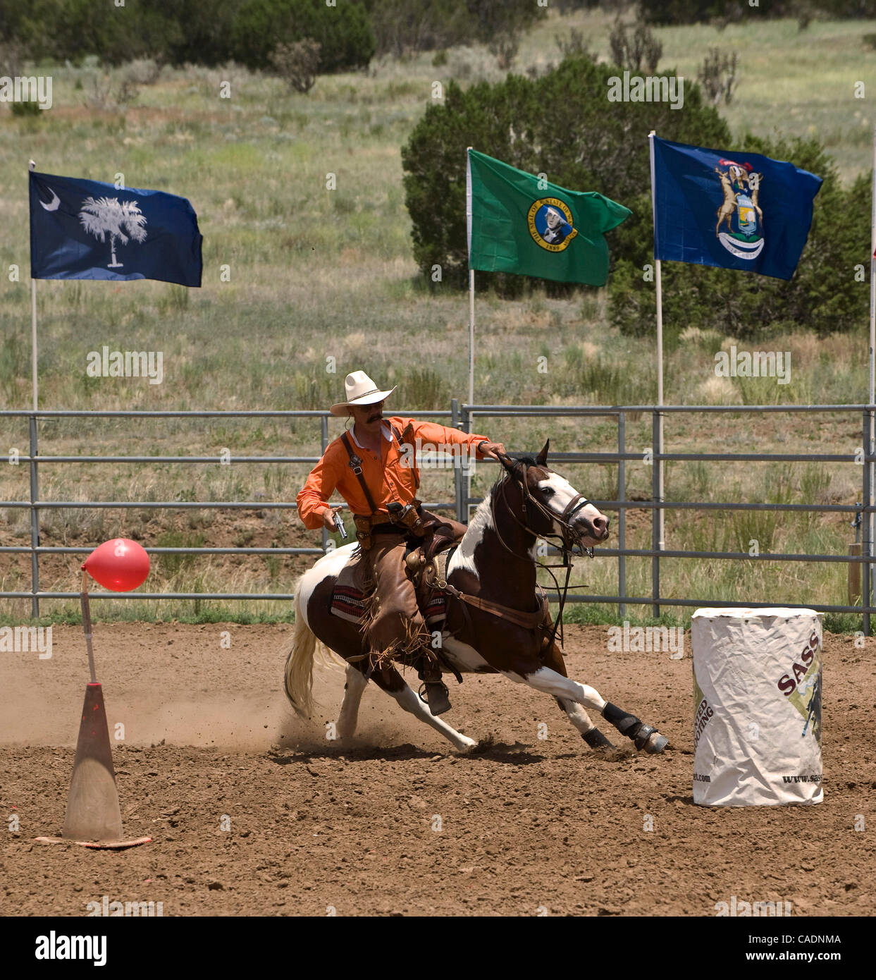 June 26, 2010 Edgewood, New Mexico, USA A competitor in mounted