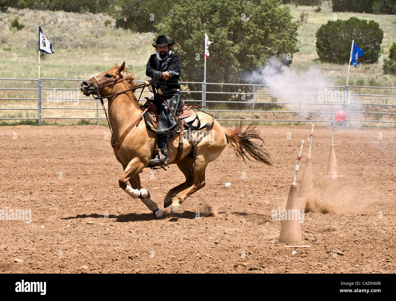 June 26, 2010 Edgewood, New Mexico, USA A competitor in mounted