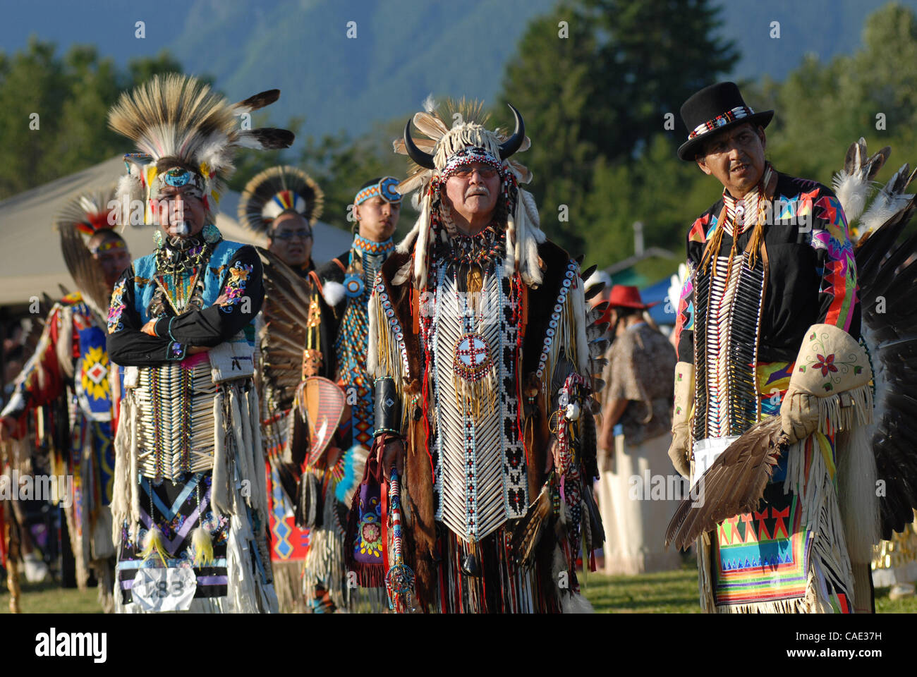 Jul 10, 2010 Vancouver, British Columbia, Canada Native Indians, dressed in full regalia