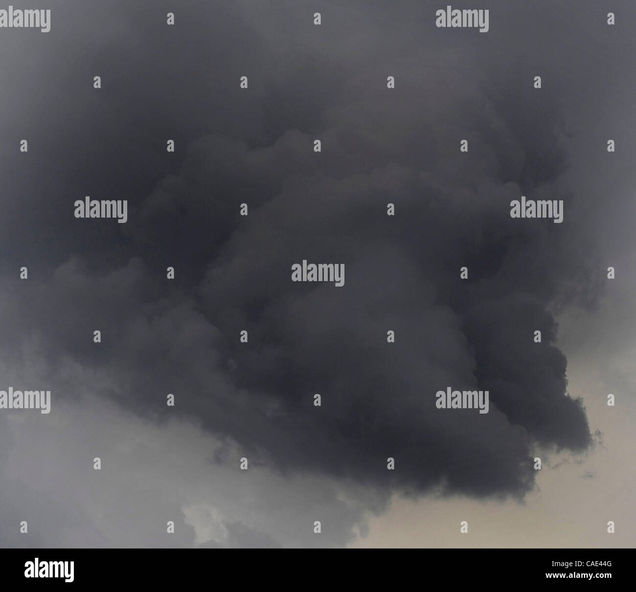 Aug 1718 Searchlight, Nevada, USA. Monsoon clouds cross over the town