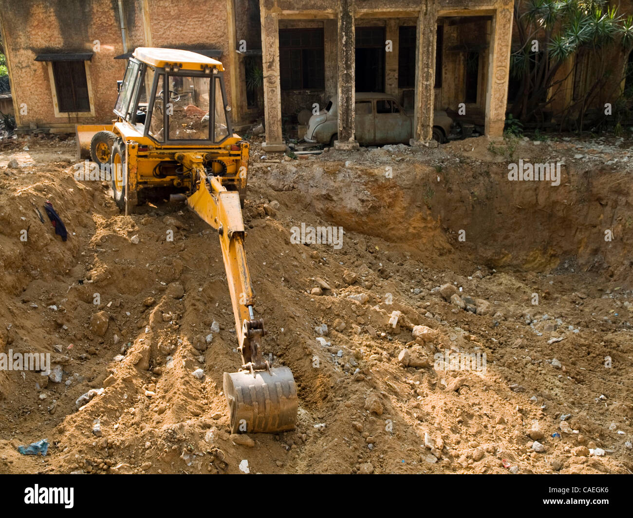 House being demolished in Bangalore, Karnataka, India Stock Photo Alamy
