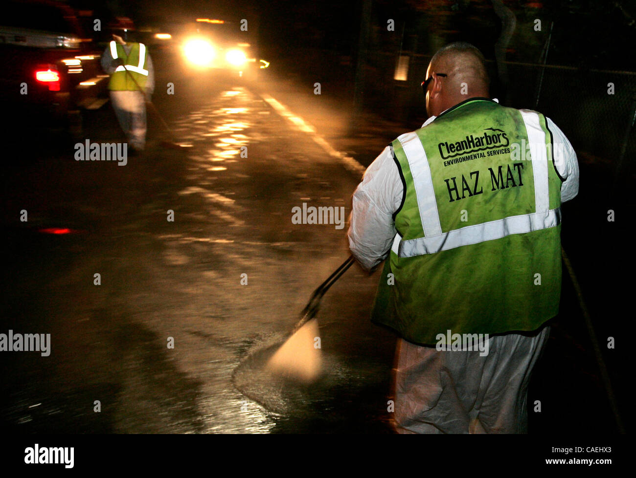 Aug. 24, 2010 Venice Beach, California, U.S Crew workers from a