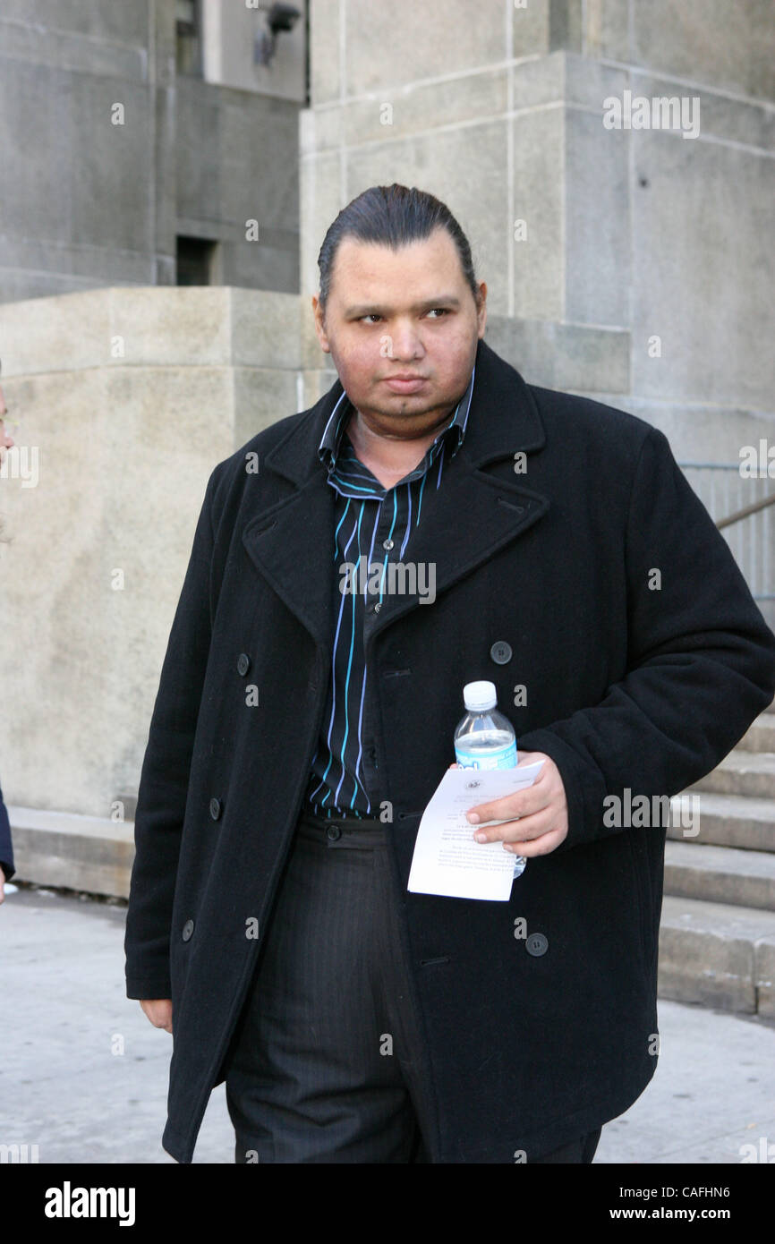 Co-defendant with rapper Ja Rule, Mohamed Gamal leaving court. Rapper Ja-Rule (Jeffrey Atkins) leaving Manhattan Criminal court after attending a hearing for gun possession charge Feb. 27 2008. Photo Credit: Mariela Lombard/ ZUMA Press. Stock Photo