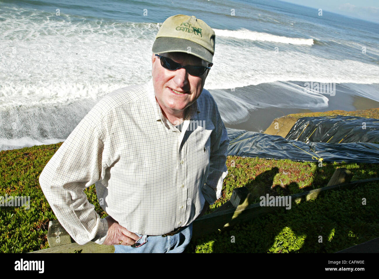 Bart Willoughby, who lives on Esplande Ave. in Pacifica, Calif., poses ...
