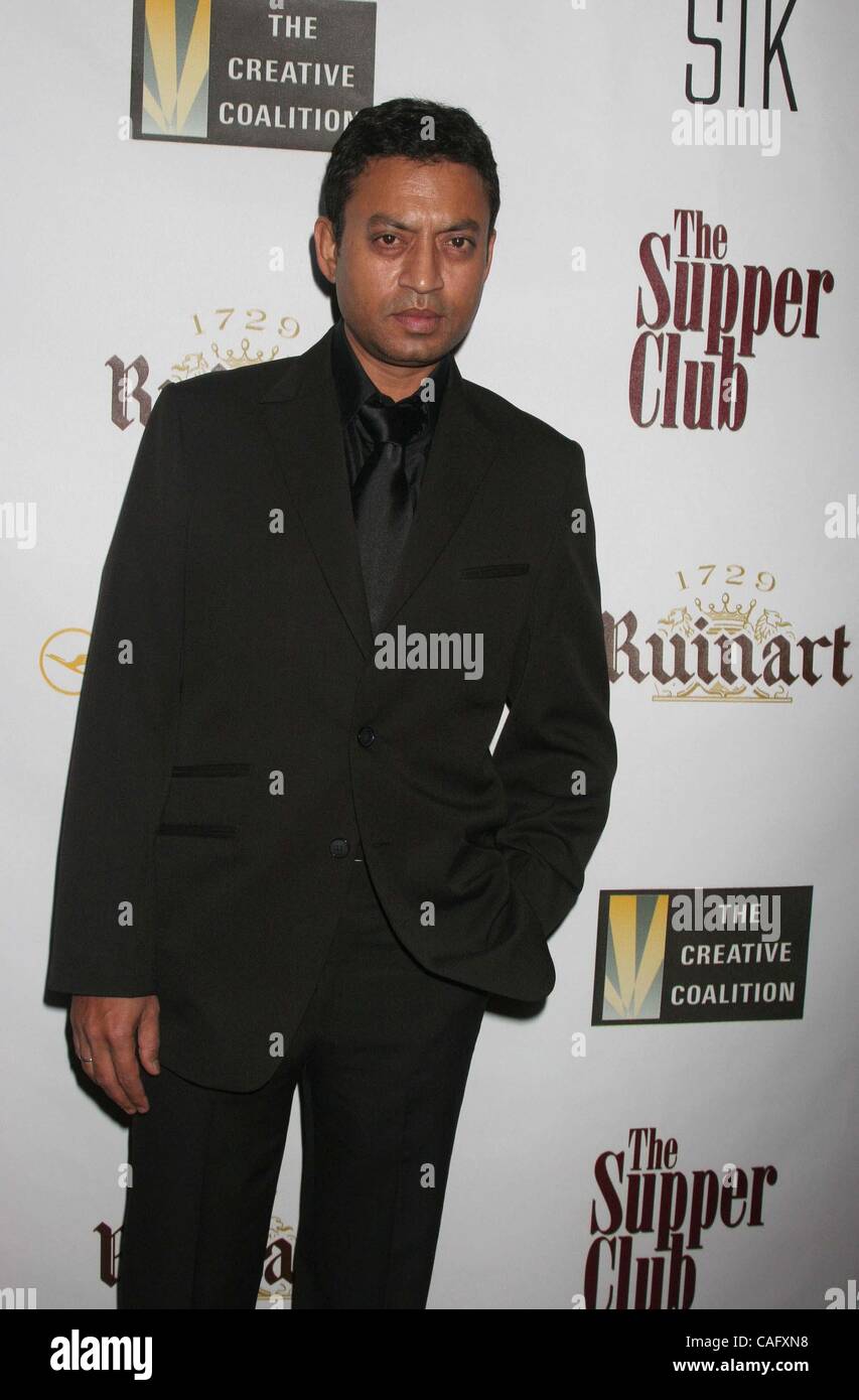 Feb. 22, 2008 - Hollywood, California, U.S. - I13003CHW.LIVESTYLE ENTERTAINMENT PRESENTS ''SUPPERCLUB'' AN EVENING WITH FOX SEARCHLIGHT PICTURES TO HONOR  THE CAST OF ''JUNO''.STK LA, LOS ANGELES, CA .02/22/08.IRFAN KHAN (Credit Image: Â© Clinton Wallace/Globe Photos/ZUMAPRESS.com) Stock Photo