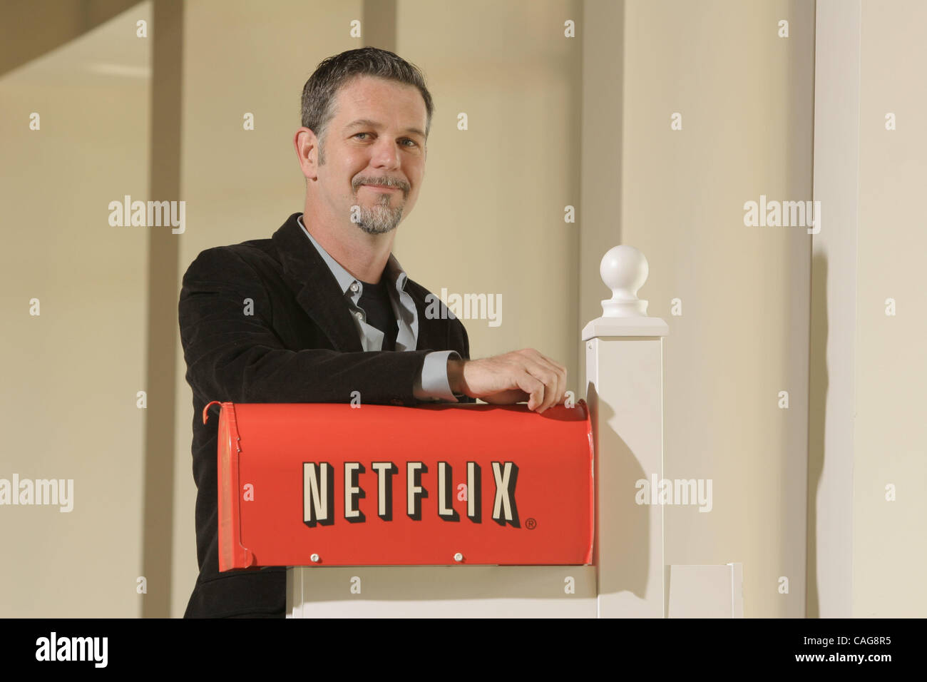 Feb 16, 2008 - Los Gatos, California, USA - Netflix CEO REED HASTINGS is photographed at the company's offices in Los Altos, CA.  (Credit Image: © Martin E. Klimek/ZUMA Press) RESTRICTIONS: Stock Photo