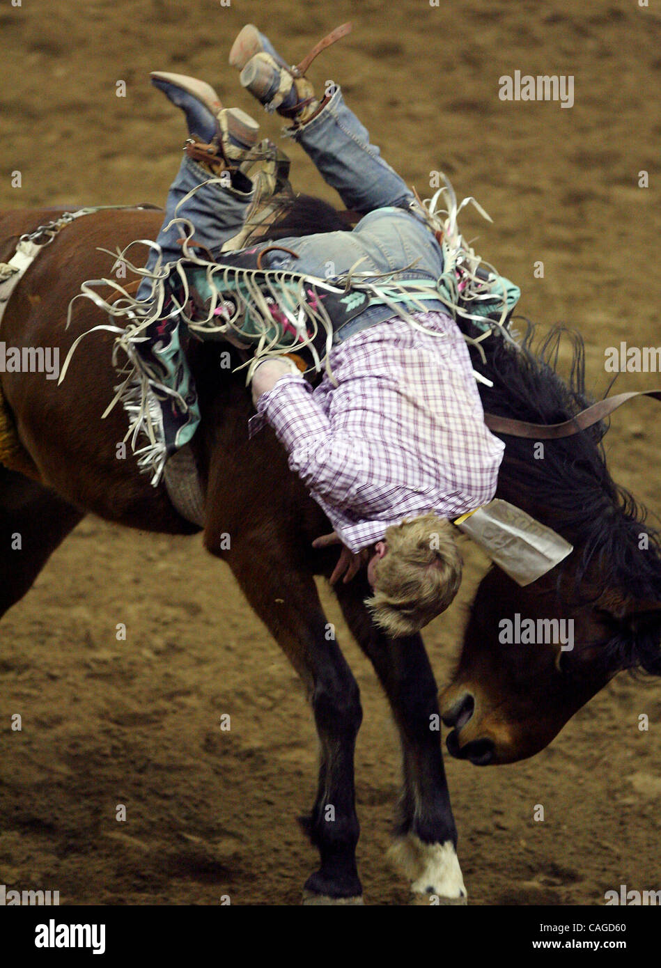 FOR METRO - Tim Shirley, from Bailey, CO, competes in the Bare Back ...