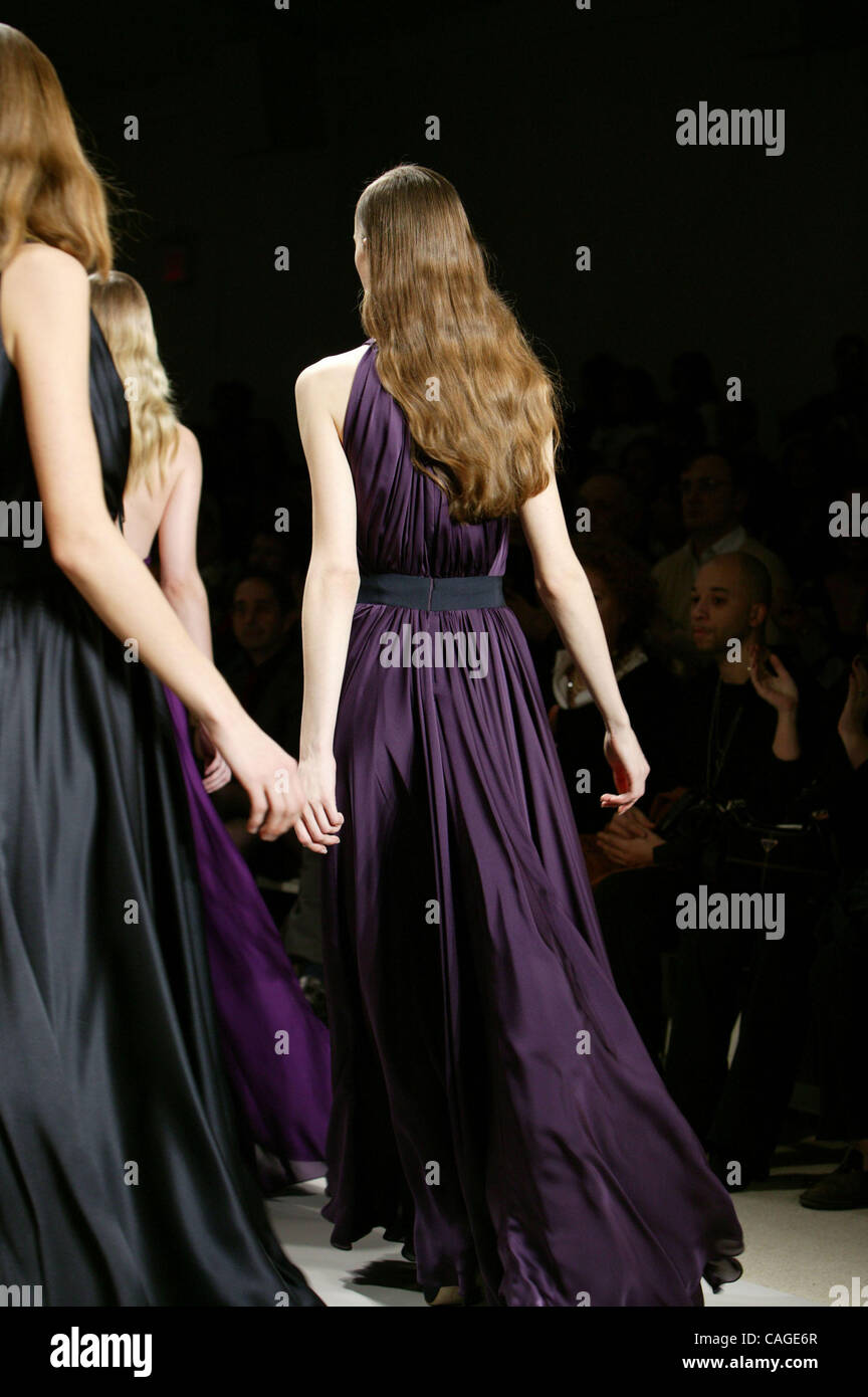 Models walk the runway in the REEM ACRA Fall 2008 Fashion Show in New York City for Mercedes-Benz Fashion Week. Stock Photo