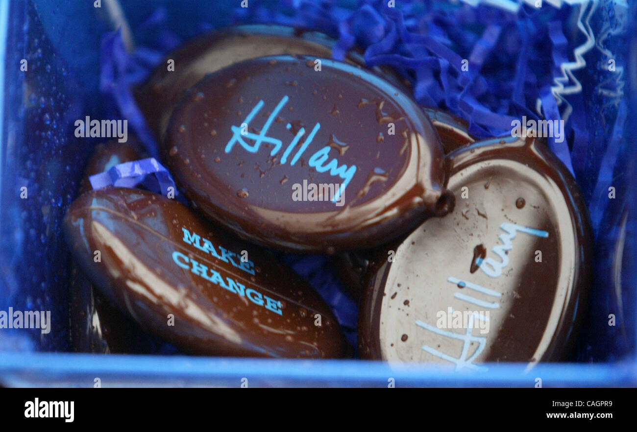 Hillary Clinton swag is part of campaign volunteers equiptment in Menlo ...
