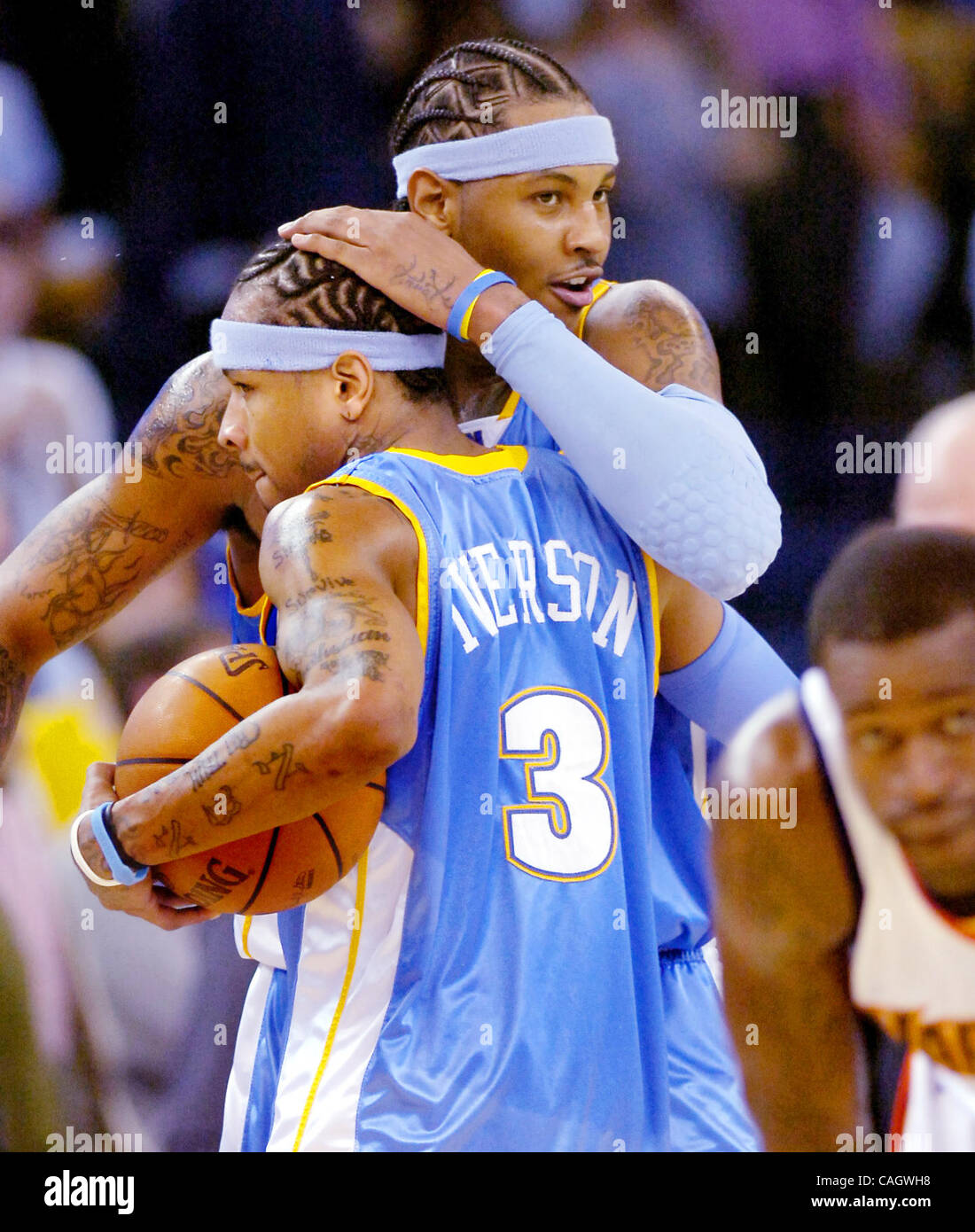 Denver nuggets allen iverson teammate hi-res stock photography and images -  Alamy