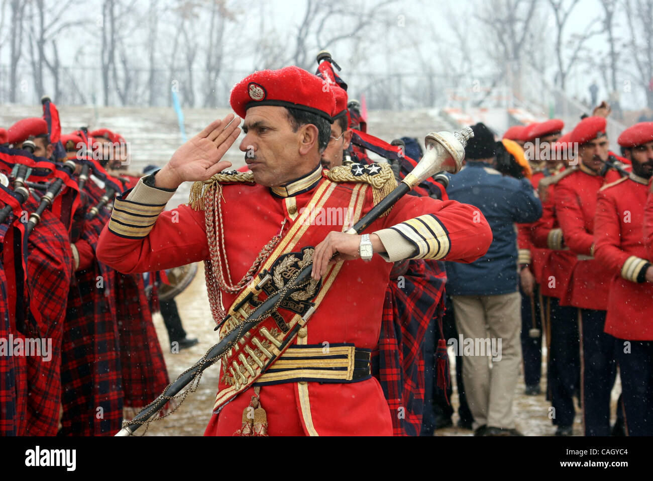 Jan 26, 2008 Srinagar, Kashmir, India Jammu and Kashmir police band