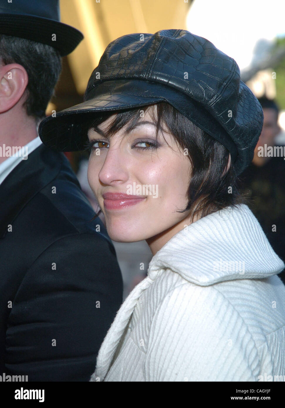 JENIFER AYACHE from Rock band SUPERBUS arrives at the 2008 NRJ Music Awards at the Palais des Festivals - Cannes. Stock Photo