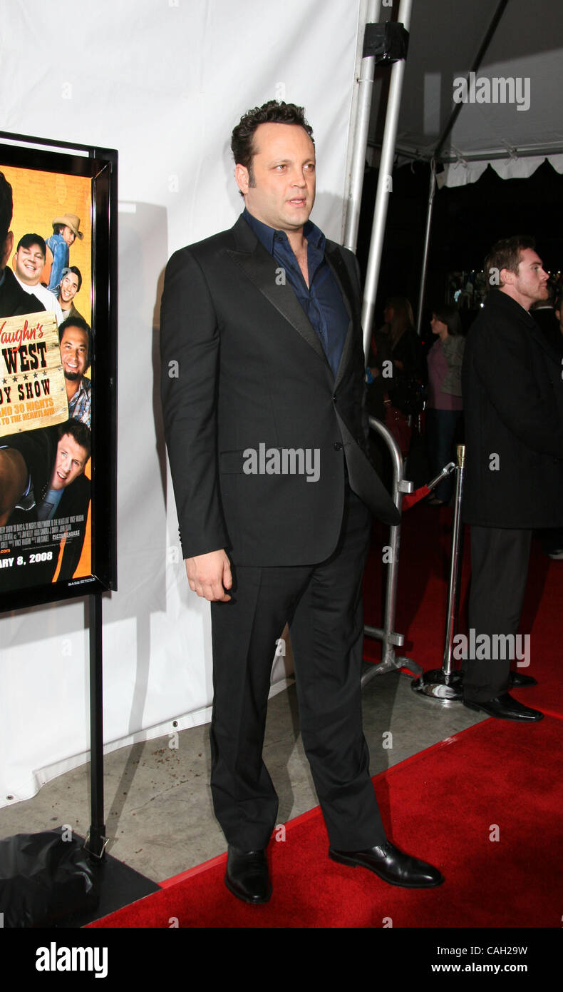 Jan 28, 2008 Los Angeles, California, USA VINCE VAUGHN arriving at