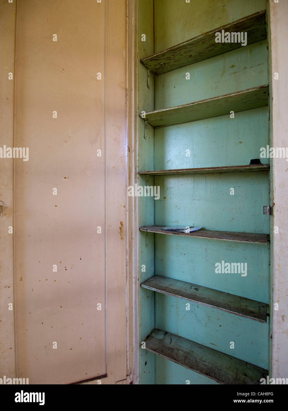 Empty Pantry In A Foreclosed Home In Los Angeles California