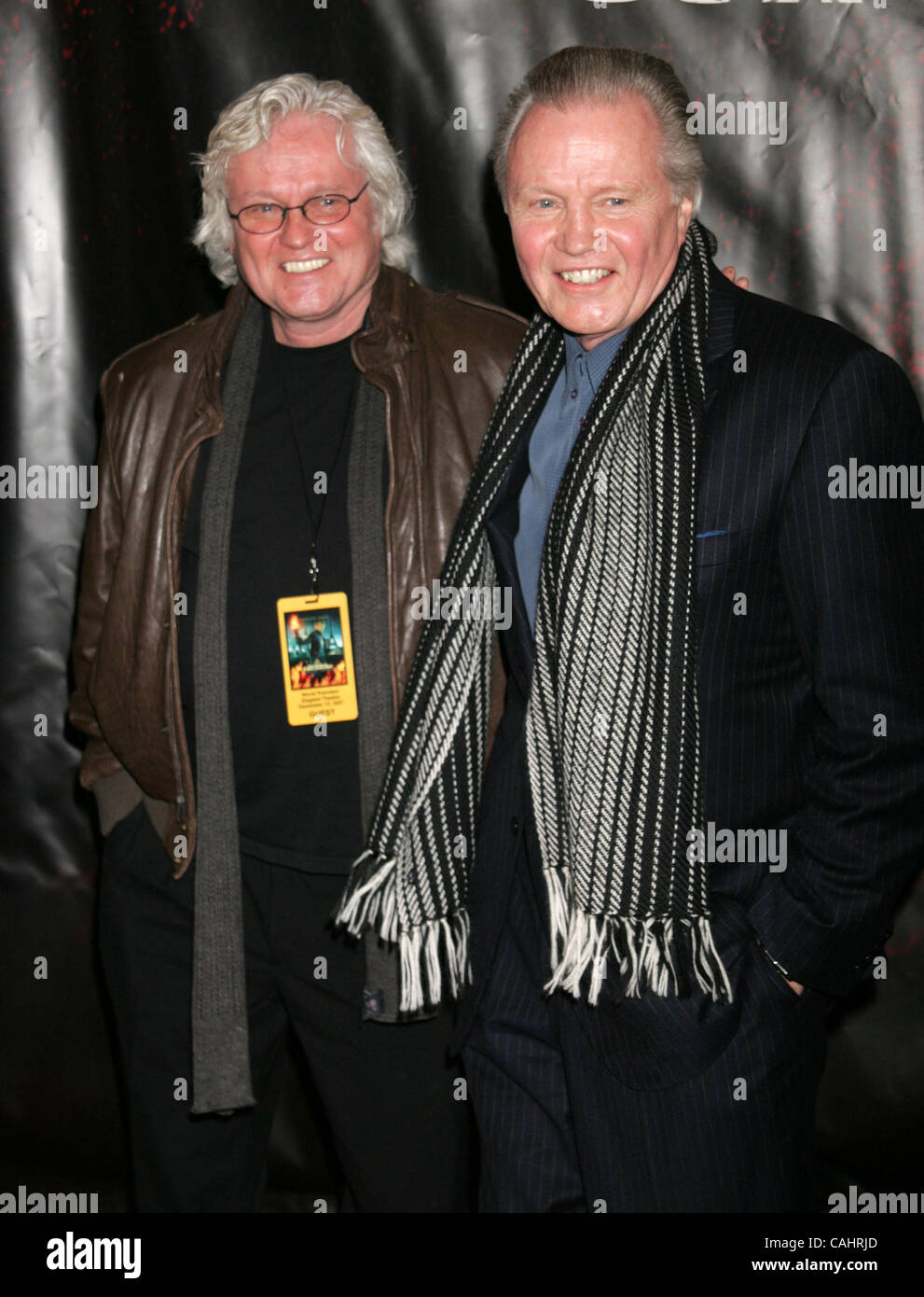 Dec 13, 2007 - New York, NY, USA - Actor JON VOIGHT and his BROTHER at the New York premiere of 'National Treasure: Book of Secrets' held at the Ziegfeld Theatre. (Credit Image: © Nancy Kaszerman/ZUMA Press) Stock Photo