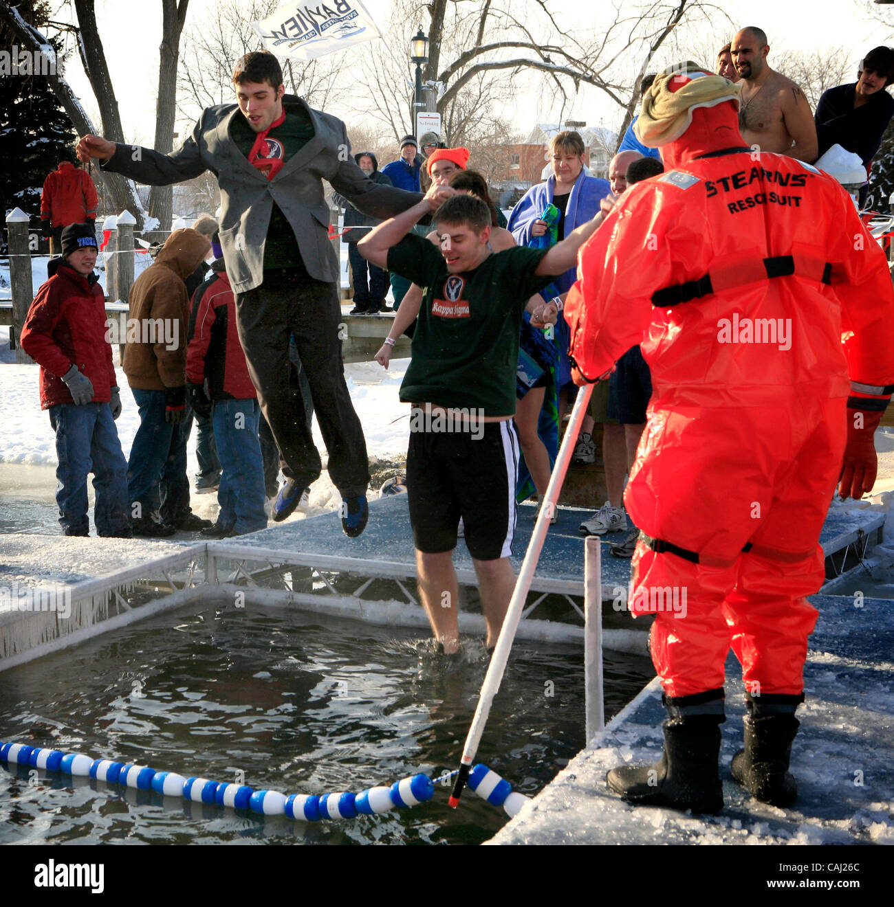 Excelsior, 1/01/2008] Joe Slaughter, from Orono, and his friend Brandon