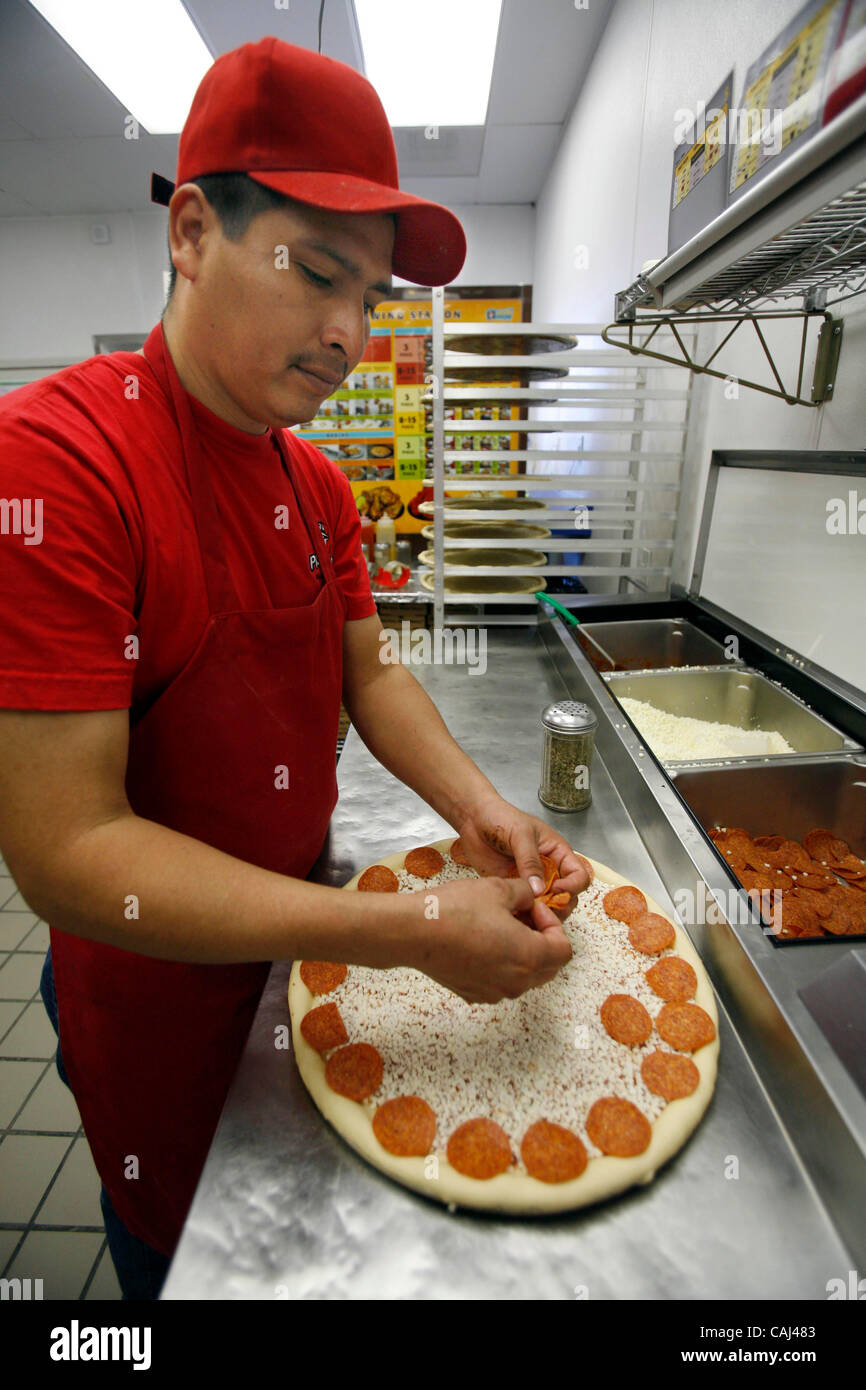Pizza chef Leon Valtazar works at Pizza Patron, the premier Latino