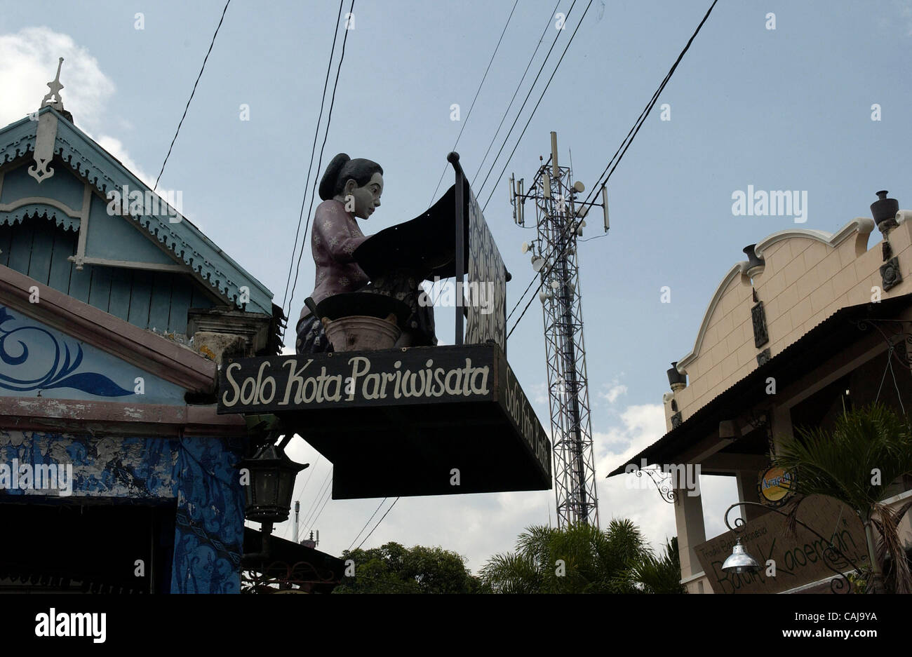 SOLO, CENTRAL JAVA, INDONESIA-JANUARY 13, 2008 A statue of a woman ...