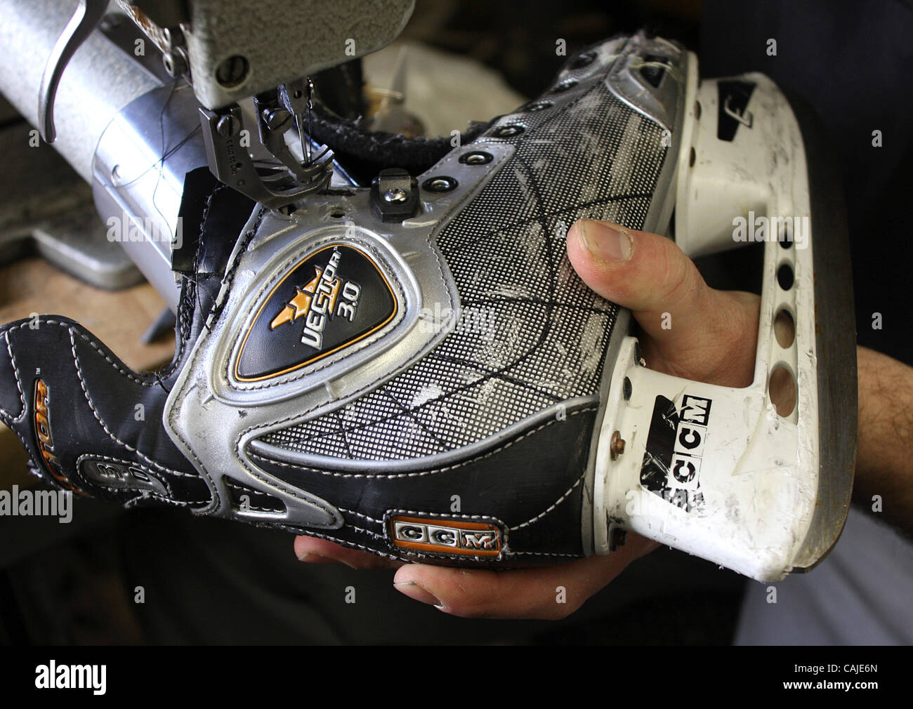 Jan 22, 2008 St. Paul, Minnesota, USA Dan repaired a hockey