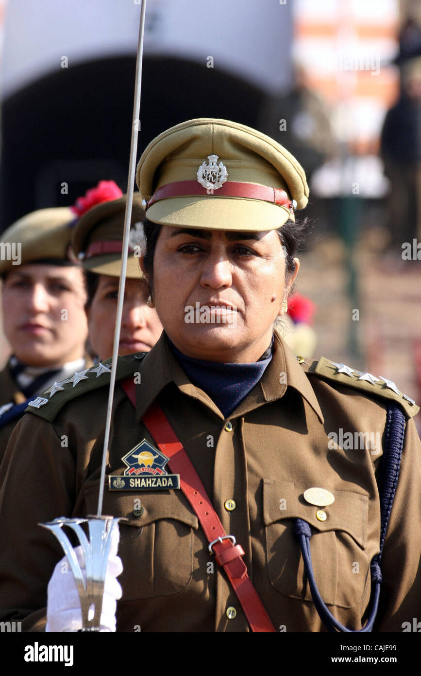 A Indian Female Police Officer Commands During A Rehearsal For The a-indian-female-police-officer-commands-during-a-rehearsal-for-the