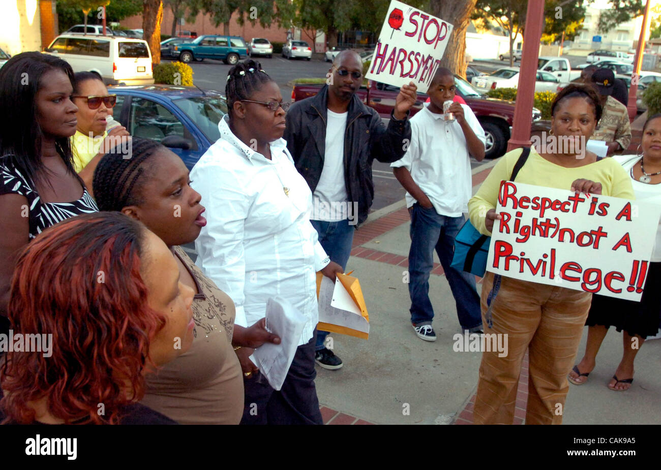Section 8 participants protest outside Antioch City Hall before