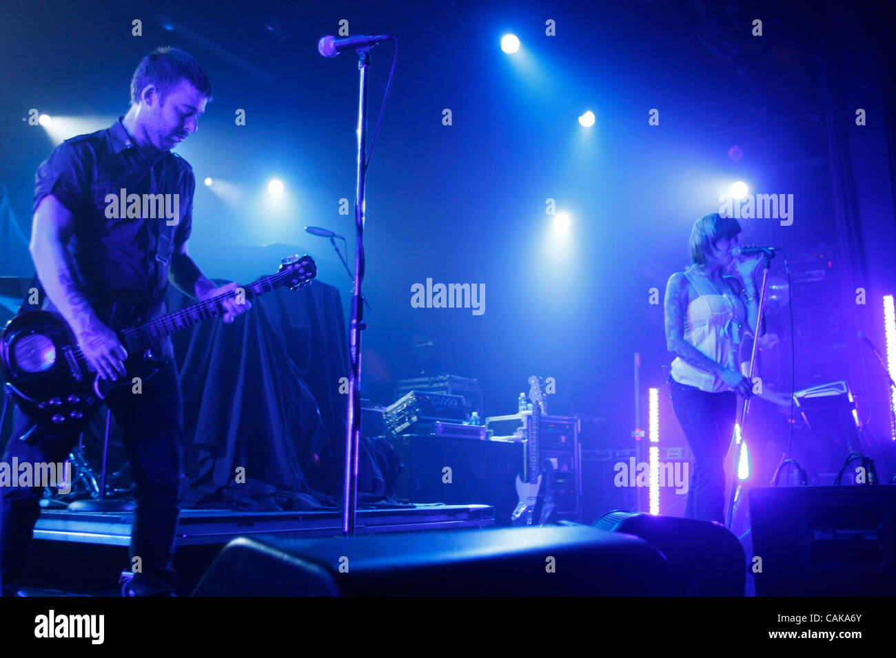 Shiny Toy Guns performing at The Nokia Theater in Times Square on