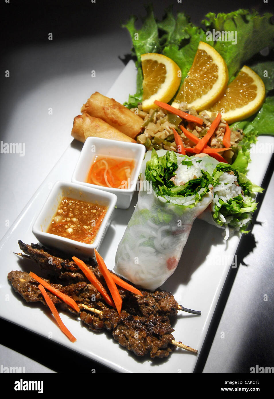 An Appetizer Sampler served at the Vin Pearl vietnamese restaurant in ...