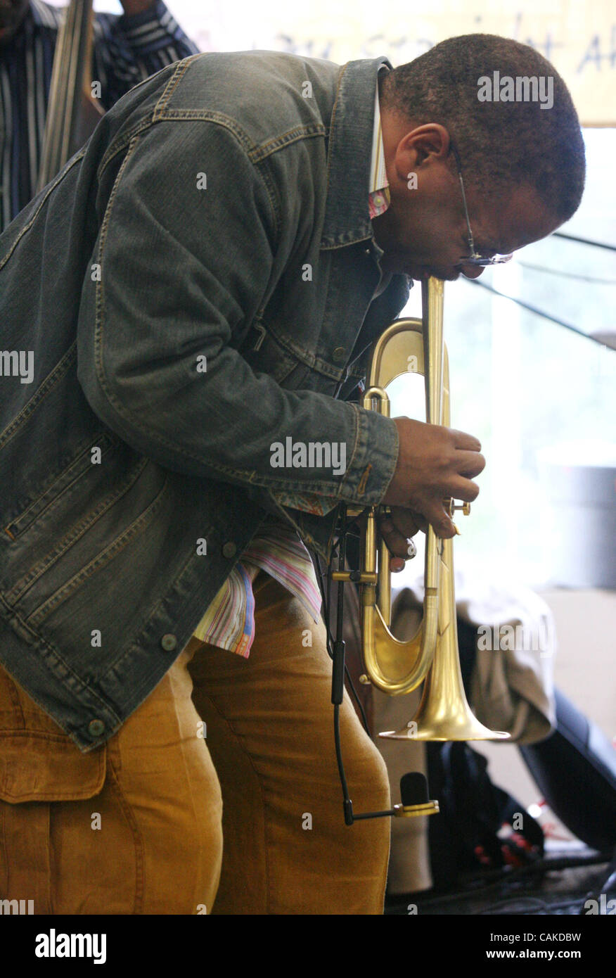 Sep 15, 2007 - New York, NY, USA - Jazz trumpeter, composer TERENCE BLANCHARD performs a live broadcast for WBGO Jazz 88.3 at J&R Music and Computer World. BLANCHARD, from New Orleans, promotes his new CD 'A Tale of God's Will : A Requiem for Katrina.' (Credit Image: © Nancy Kaszerman/ZUMA Press) Stock Photo
