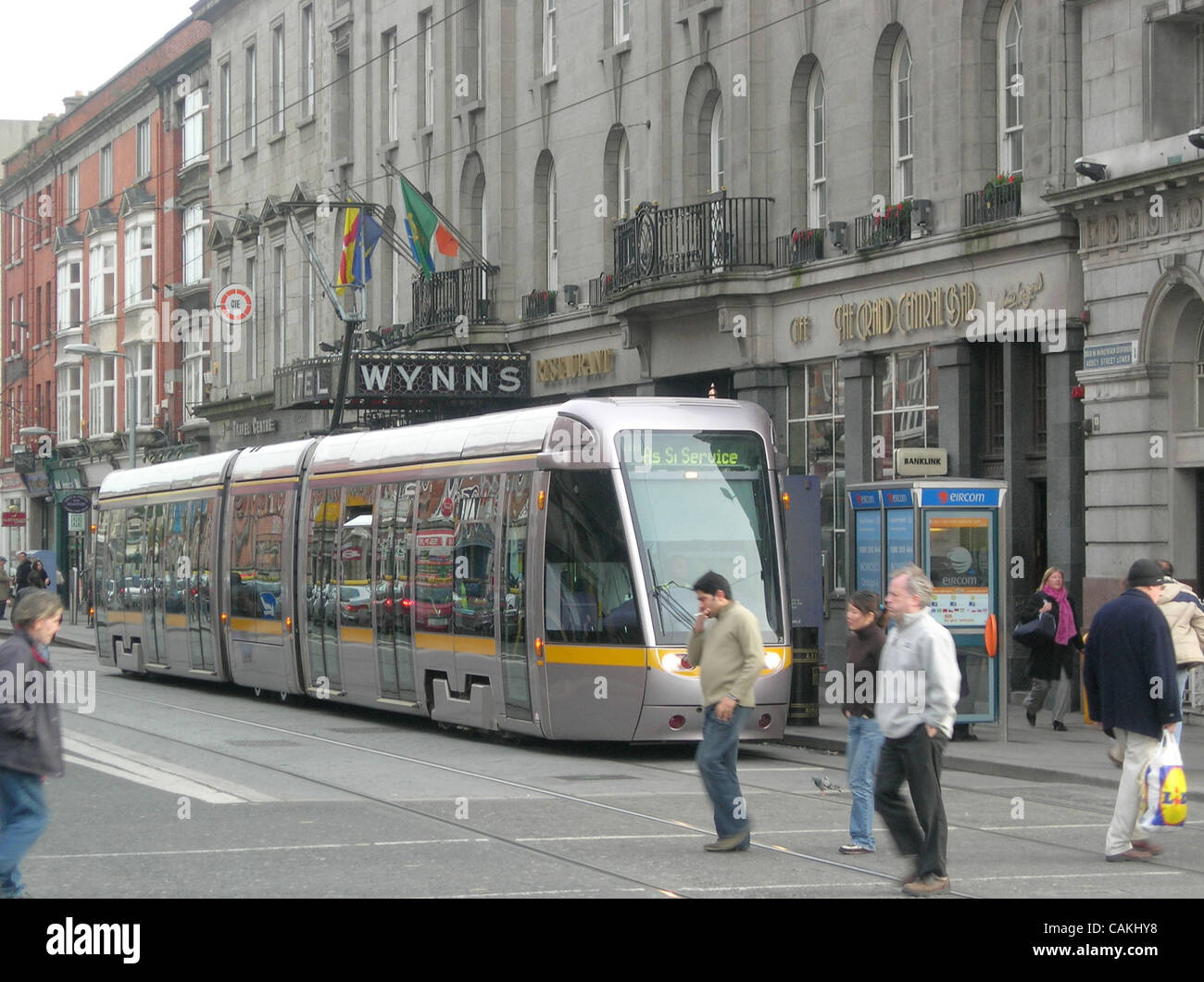 Sep 18, 2007 Dublin, Ireland The modern Luas tram system in Dublin