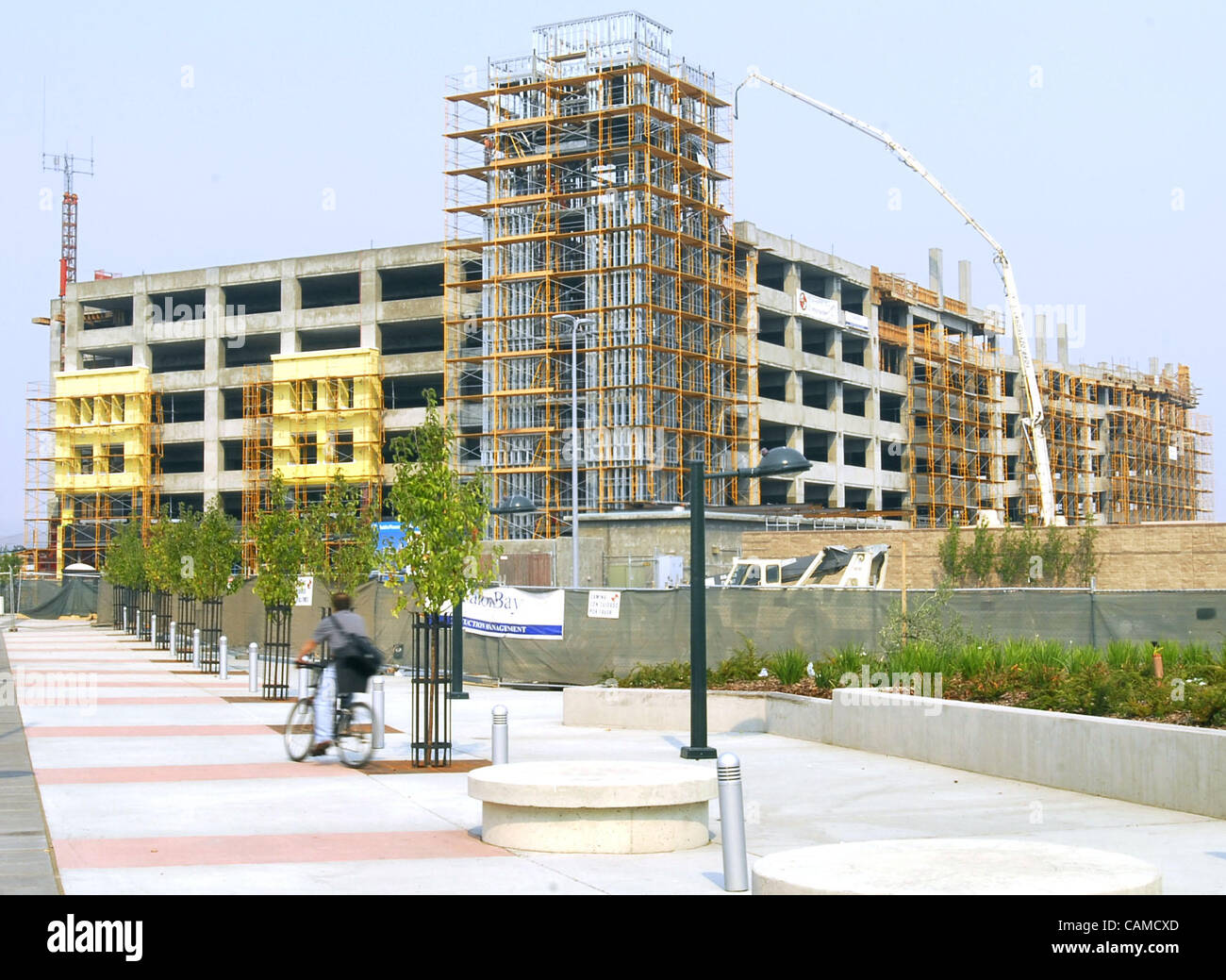 The new East Dublin BART Station parking structure under construction
