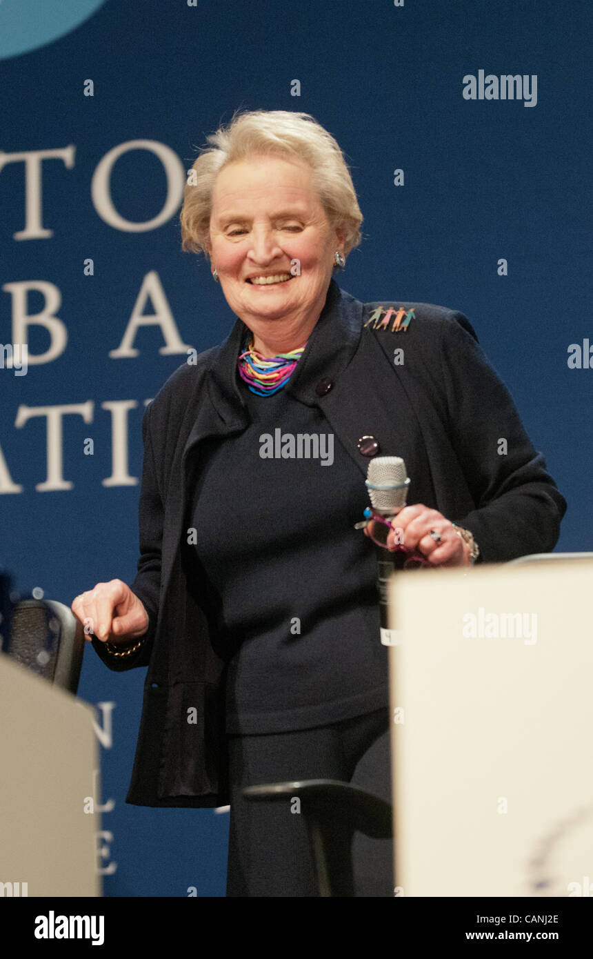 Madeline Albright arrives at the Opening Plenary Session : The Power of Public Service during 2012 Clinton Global Initiative University Meeting at George Washington University  in Washington, DC on Friday March 30th 2012. Stock Photo