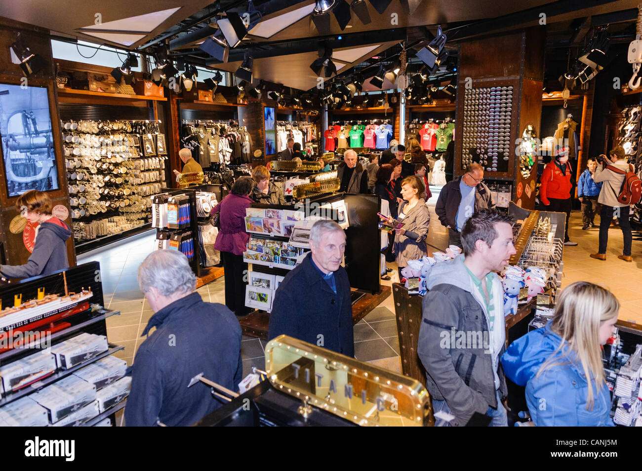 Gift Shop inside Belfast's Titanic Signature Building Stock Photo Alamy