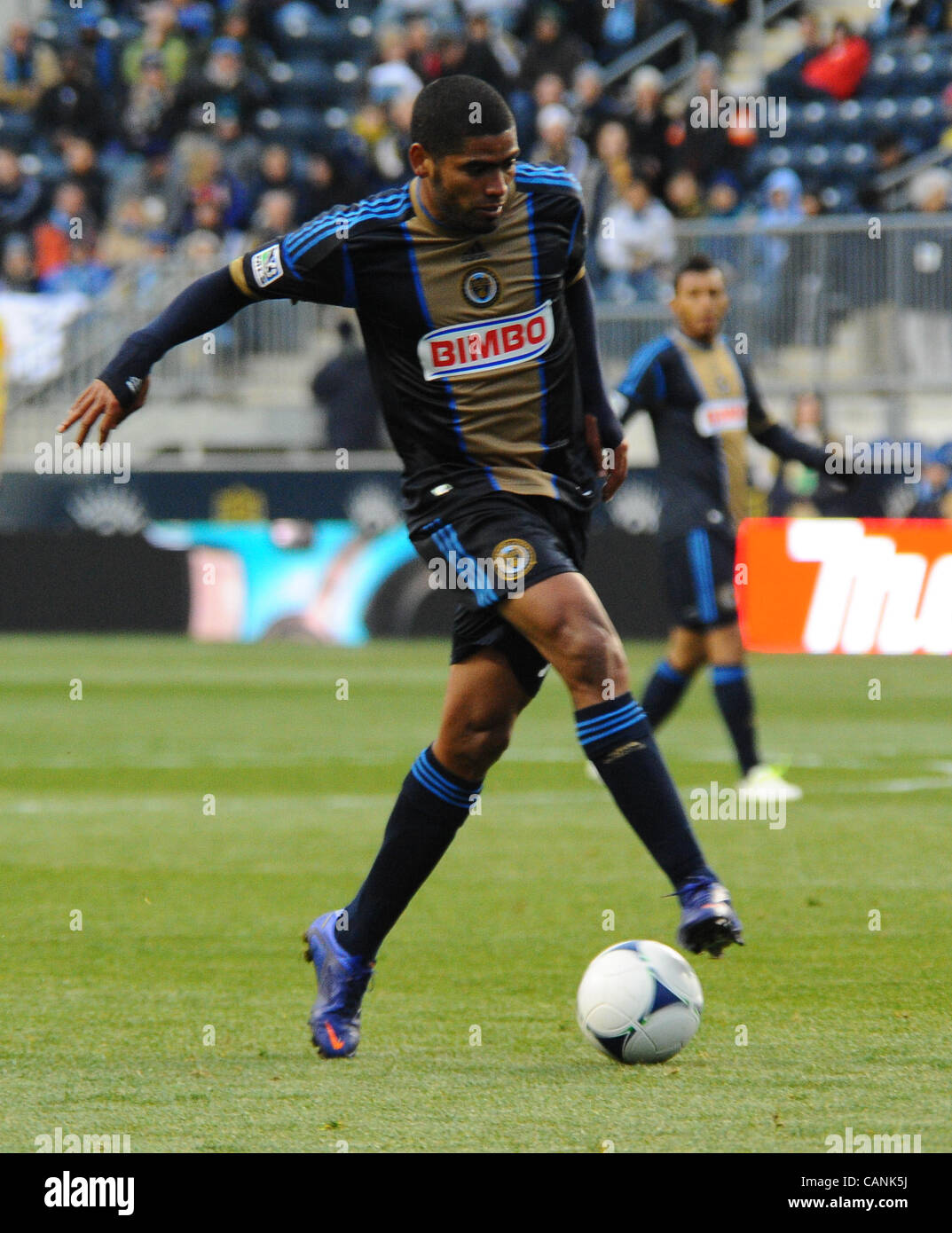 March 31, 2012 - Chester, Pennsylvania, U.S - The Union's GABRIEL GOMEZ in a action during the match at PPL Park. (Credit Image: © Ricky Fitchett/ZUMAPRESS.com) Stock Photo