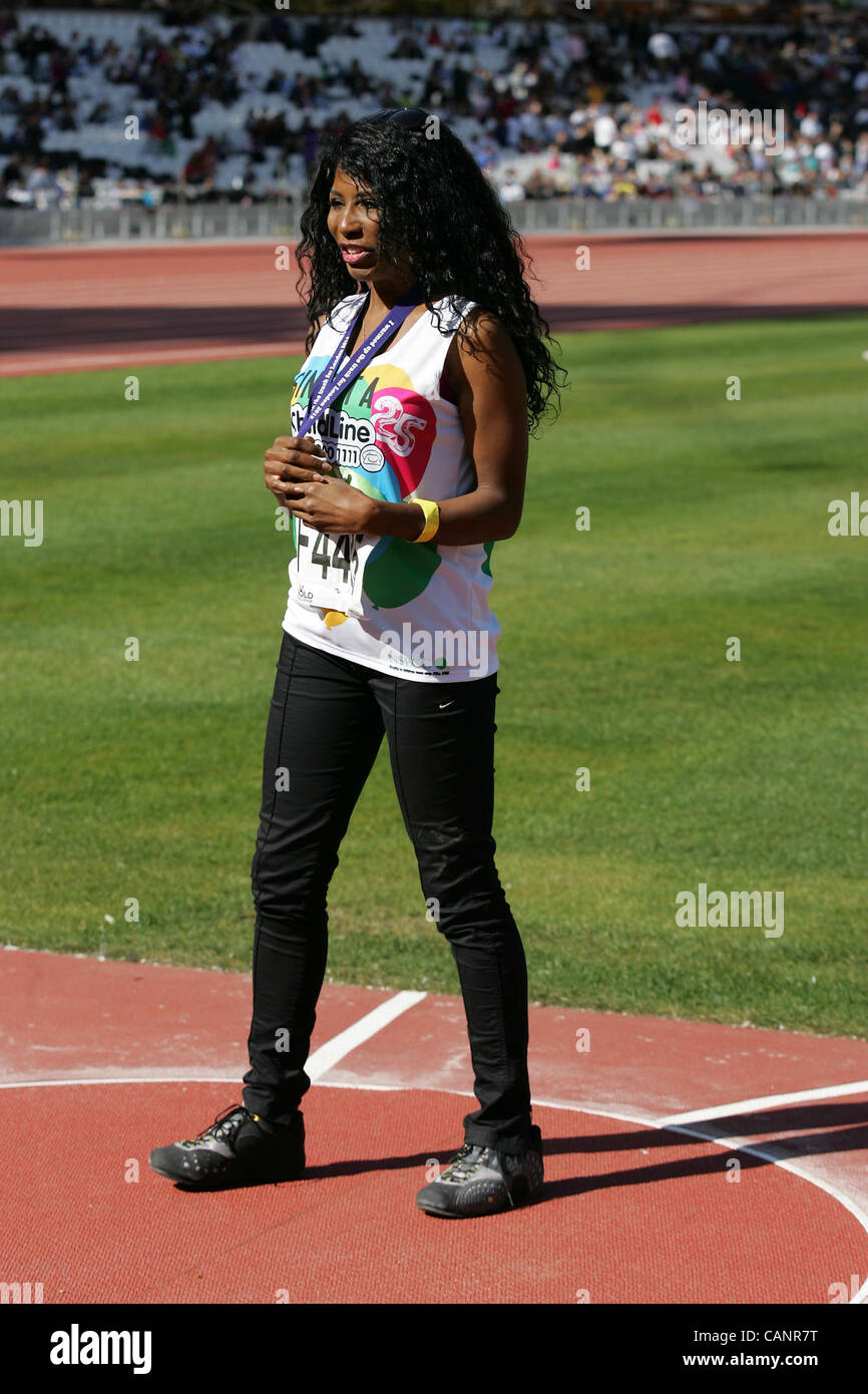 Sinitta at the Gold Challenge Olympic Stadium Event held at the Olympic Park in Stratford in London Stock Photo