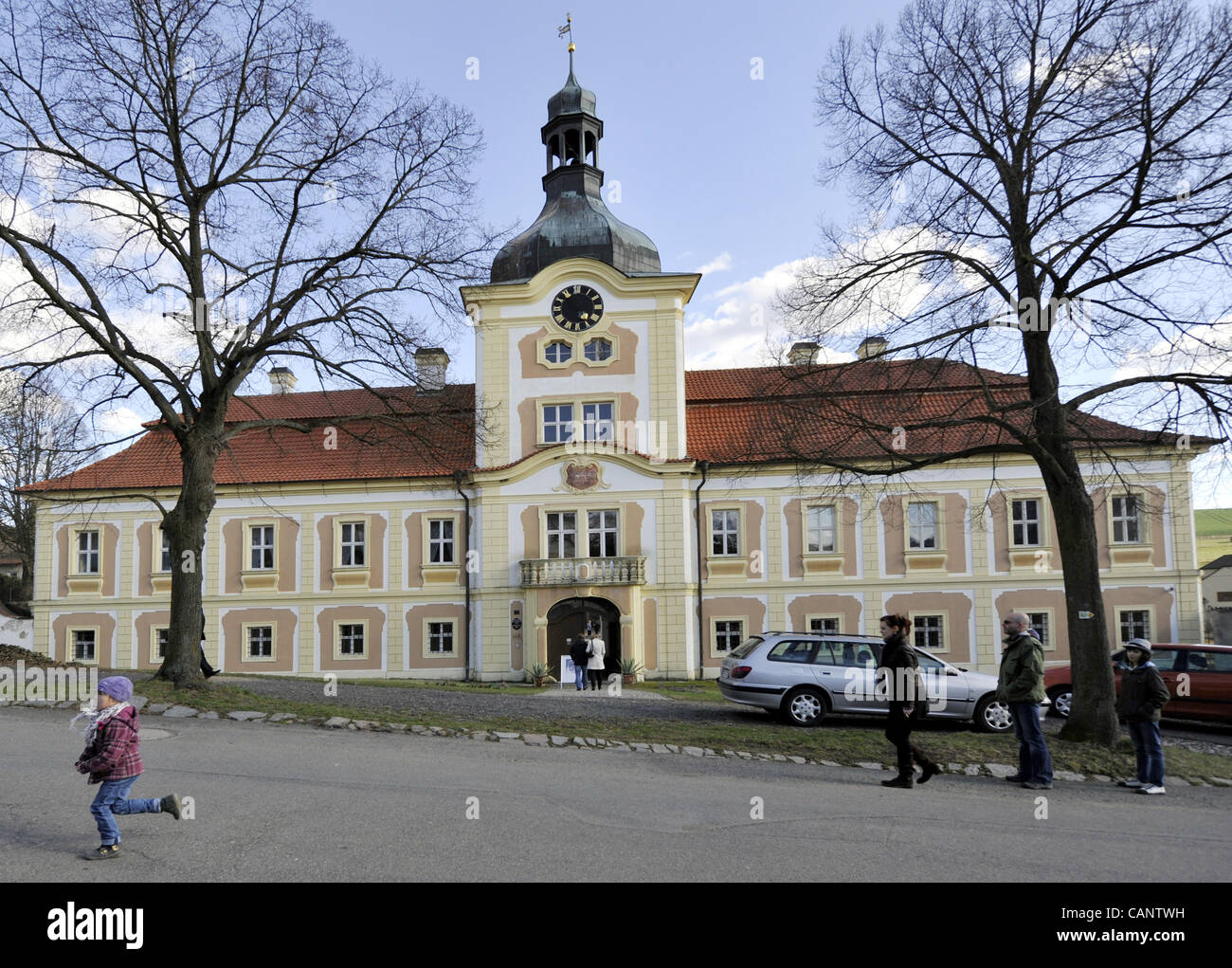 Baroque-style Nebilovy Chateau in Pilsen Region, Czech Republic, April 1st, 2012. (CTK Photo/Petr Eret) Stock Photo