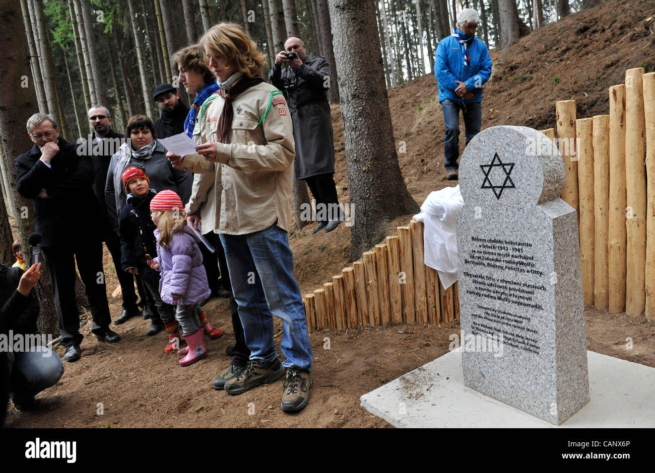 The new monument was revealed in the forest close to the village of ...